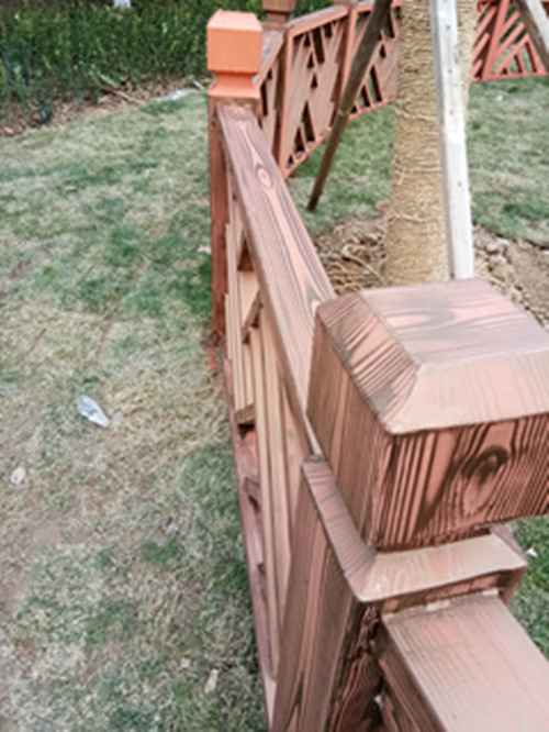 天水钢结构护栏仿木纹项目